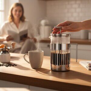 Alessi Stainless Mirror Polished Finished French Press Coffee System